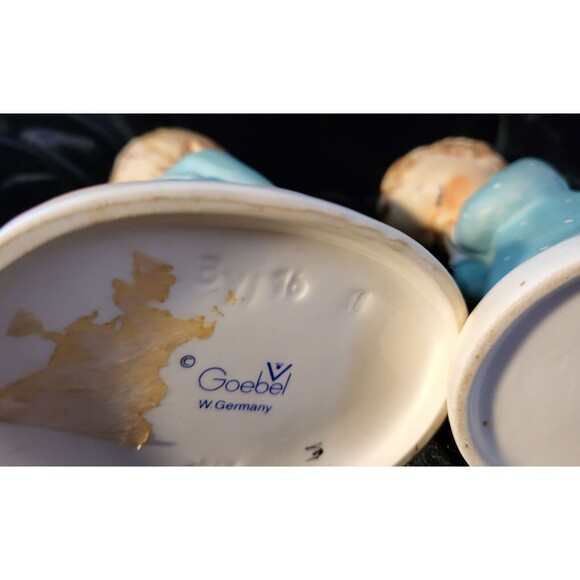 Goebel Figurine A Child’s Prayer Ceramic 1957 Hummel - Set of 2, Boy & Girl - Picture 4 of 4